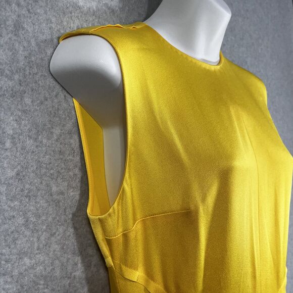 Jason Wu Dress Womens 6 Yellow Lemon Sleeveless‎ Maxi Fit Flare Formal Elegant - Picture 5 of 16